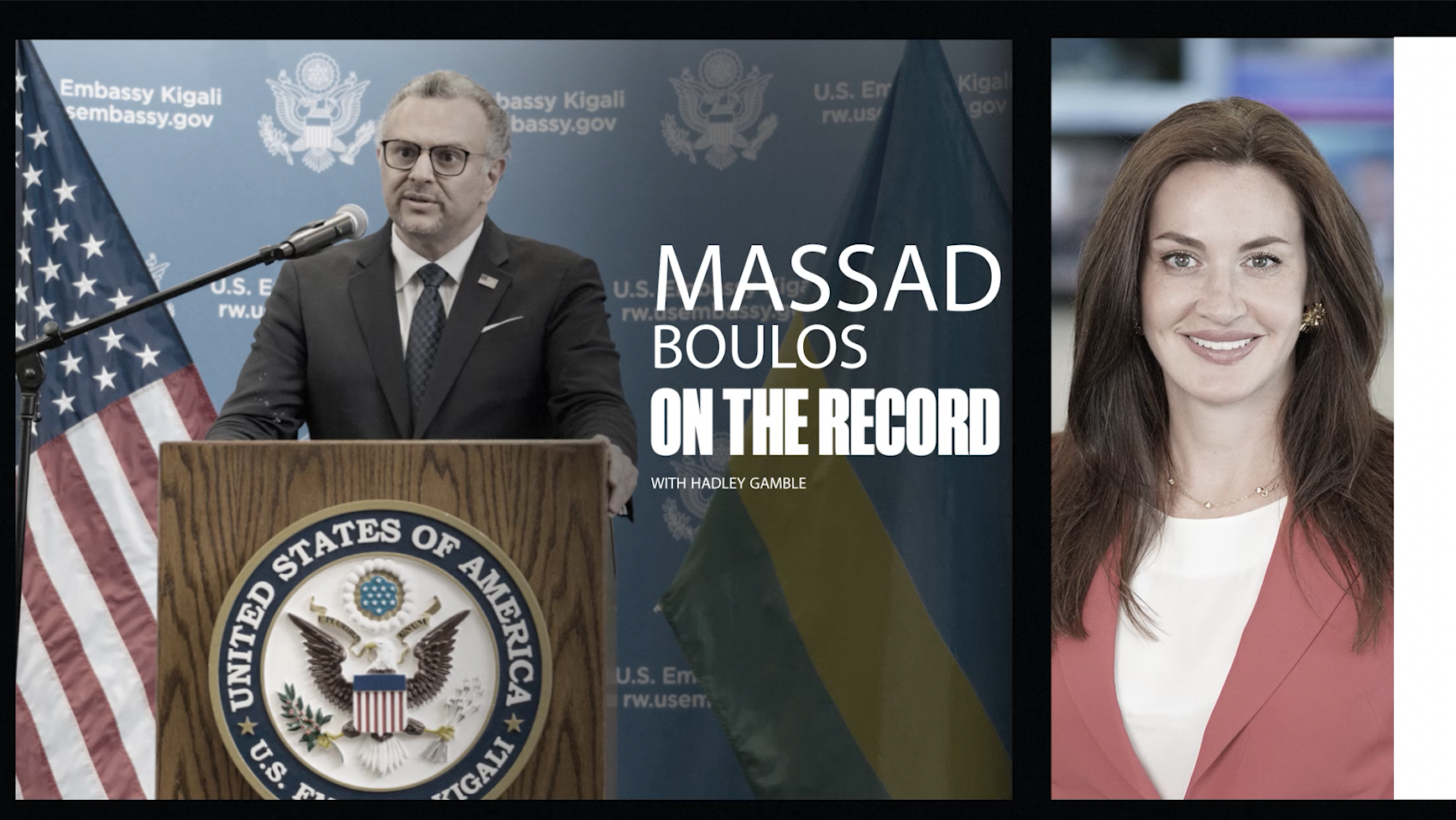 Massad Boulos On The Record With Hadley Gamble